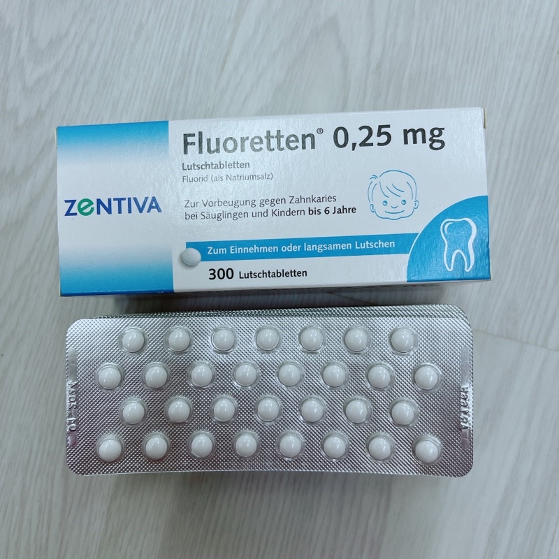 Viên ngậm chống sâu răng Flouretten 0.25mg ( hộp 300 viên )