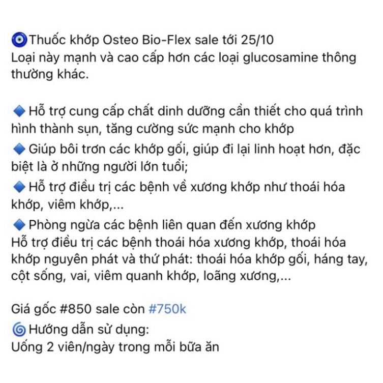 GIẢM GIÁ HÀNG MỸ - Viên uống Osteo Bi-Flex của Mỹ (200 viên) GIẢM GIÁ