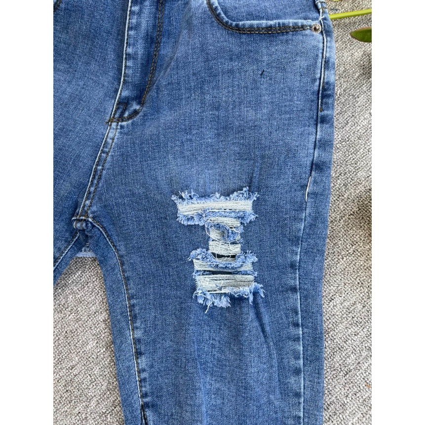 [Bigsize] Quần Jean Lửng Gối Nữ Hàng Co Giãn Mạnh Ảnh Chụp Thật Từ 60-85kg