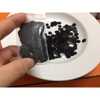 Kim sa tròn 1cm lỗ hông màu đen gói 5g