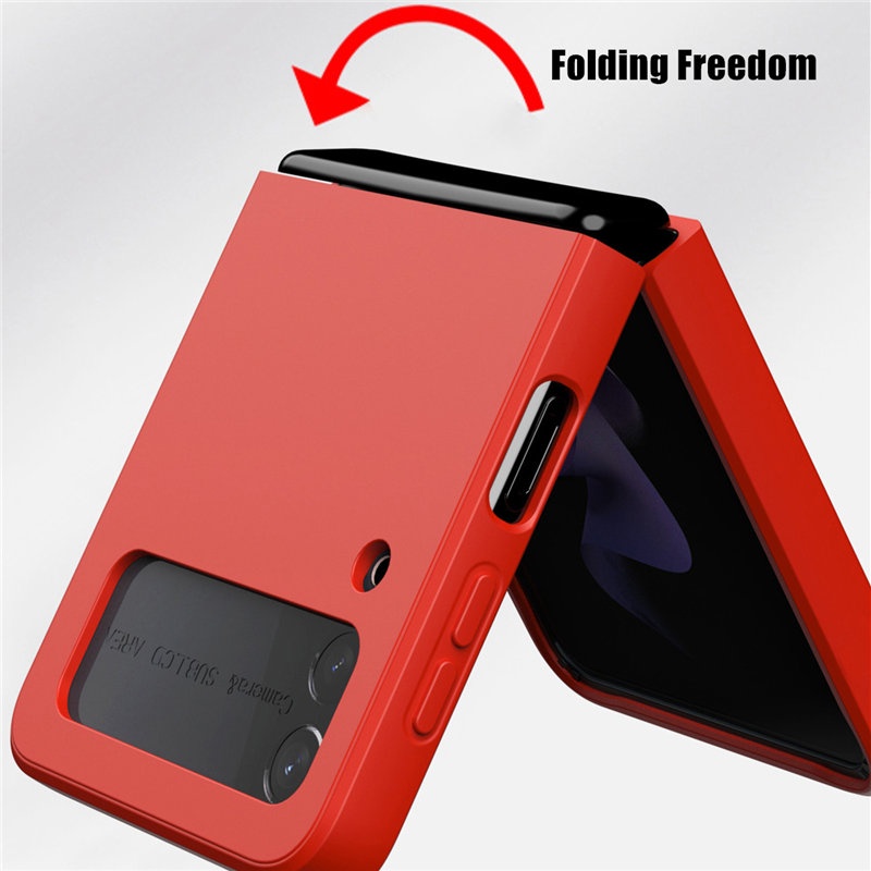 Ốp Điện Thoại Silicone Lỏng Chống Sốc Có Vòng Nhẫn Cho Samsung Galaxy Z Flip 3 5G Z Flip 4