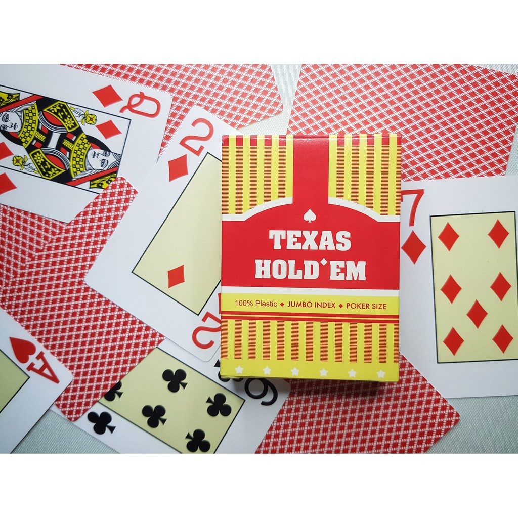 Bài nhựa Poker TEXAS HOLD'EM chất lượng cao chống nước, chống gãy gập