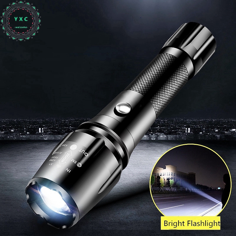 Đèn pin LED ánh sáng trắng/đen chống nước 800lm tiện dụng khi đi dã ngoại