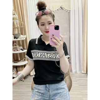 ÁO LEN CỔ BẺ POLO NỮ