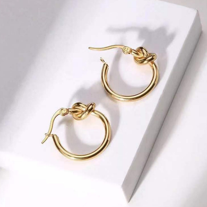 Khuyên tai tròn nhỏ VNOX bằng thép không gỉ cho nữ