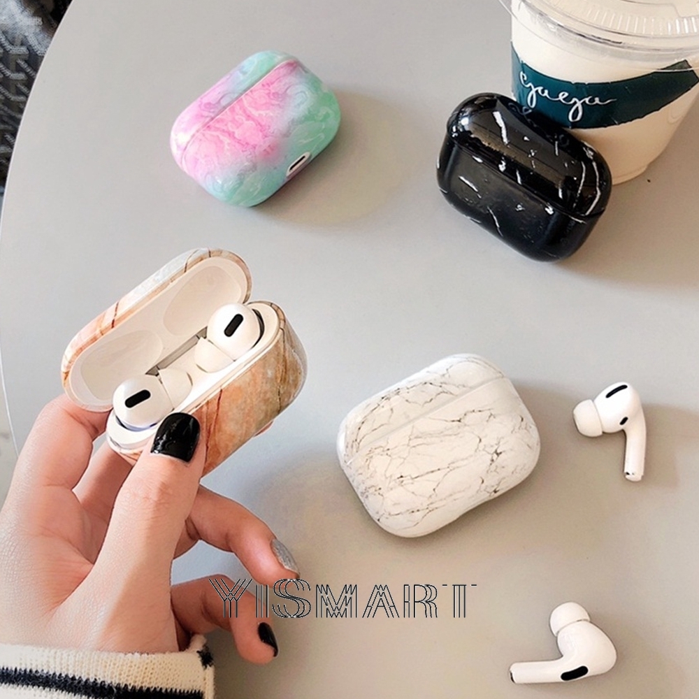 Vỏ Bảo Vệ Hộp Sạc Tai Nghe Apple AirPods Pro Họa Tiết Đá Hoa Cương Retro Hàn Quốc Chống Nứt