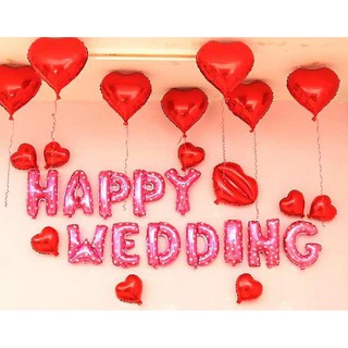 Đổ Sỉ Bộ Bóng Chữ Cưới Happy Wedding SỈ 1X