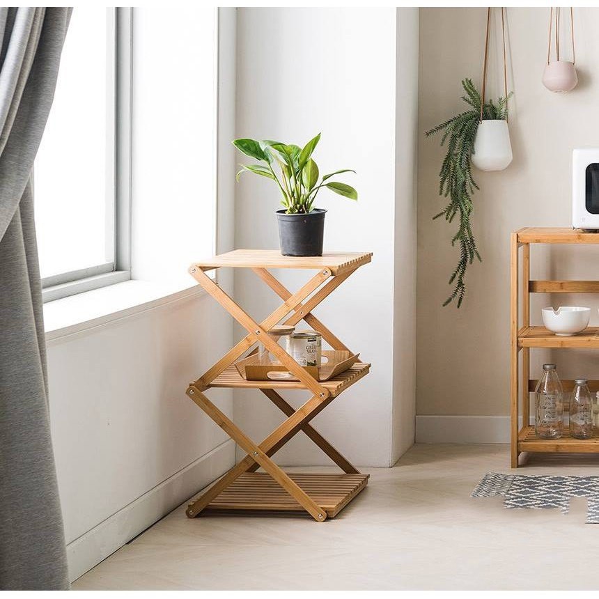 Kệ Tab Đầu Giường 3 Tầng Gỗ Keo Nhập Khẩu Kích Thước 600x 310x 630 mm -Giá kệ nhiều tầng đa năng gấp xếp gọn nhẹ,dễ sử.. | BigBuy360 - bigbuy360.vn