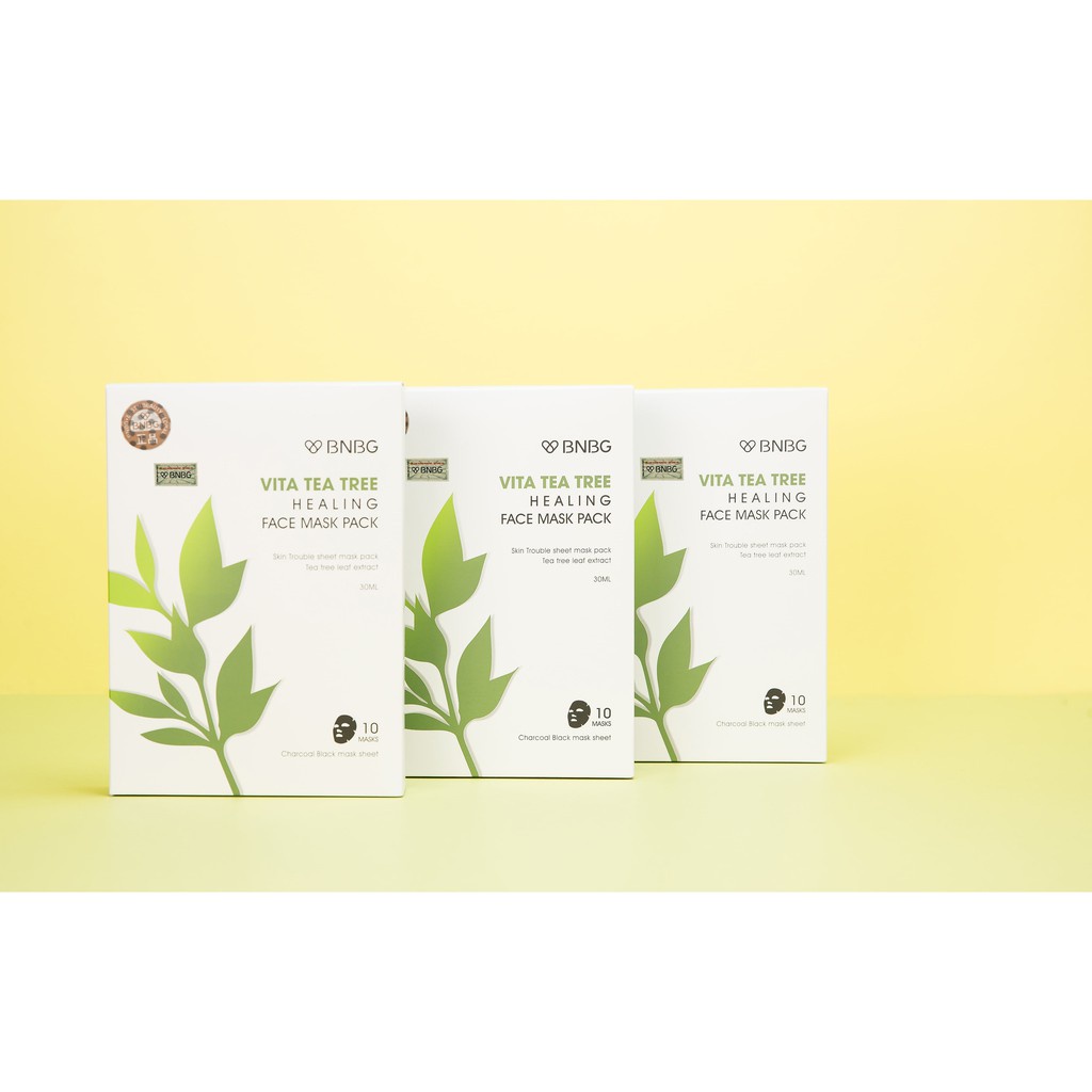 Mặt Nạ Tràm Trà Giảm Mụn, Thải Độc Da BNBG Vita Tea Tree Healing Face Mask Pack 30ml Bulsan Beauty