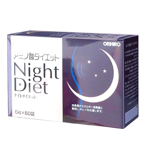 Viên uống giảm cân đêm tiêu mỡ AMINO ACIDS NIGHT DIET ORIHIRO (60 gói x6 viên)