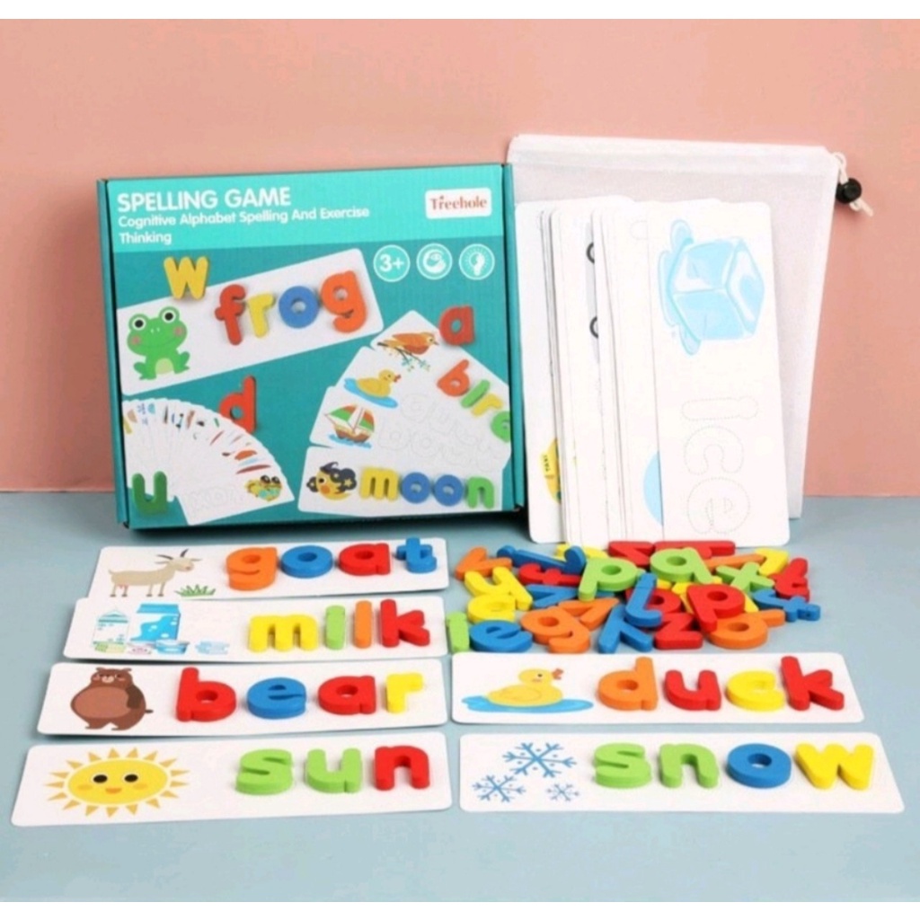 Bộ Trò Chơi Đánh Vần  Spelling Game Xếp Chữ Theo Hình Bằng Tiếng Anh Cho Bé