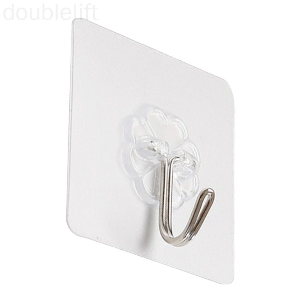 Set 10 móc treo đồ gắn tường trong suốt tiện dụng