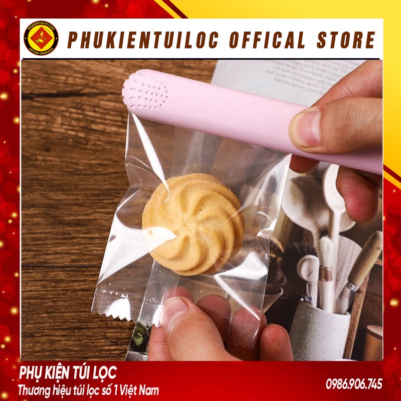 Set 100 Túi đựng bánh cookie/ bánh quy/ trà hoa nhiều kích thước- Phukientuiloc.com