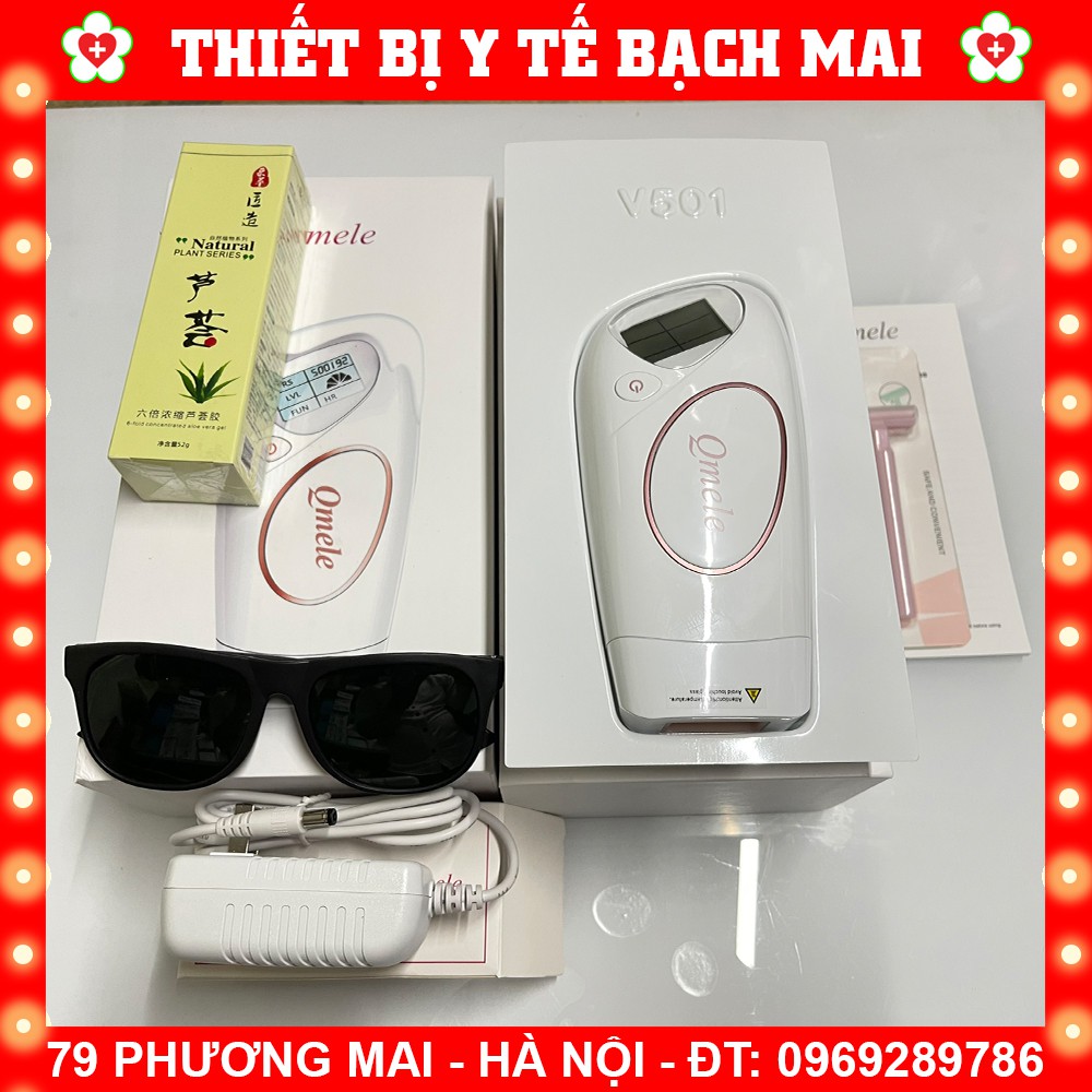 ❤️Freeship+ảnh thật+video⚡️ Máy Triệt Lông Cầm Tay Qmele HS2 Phát Xung Lạnh [Chính Hãng - Hàng Có Sẵn]