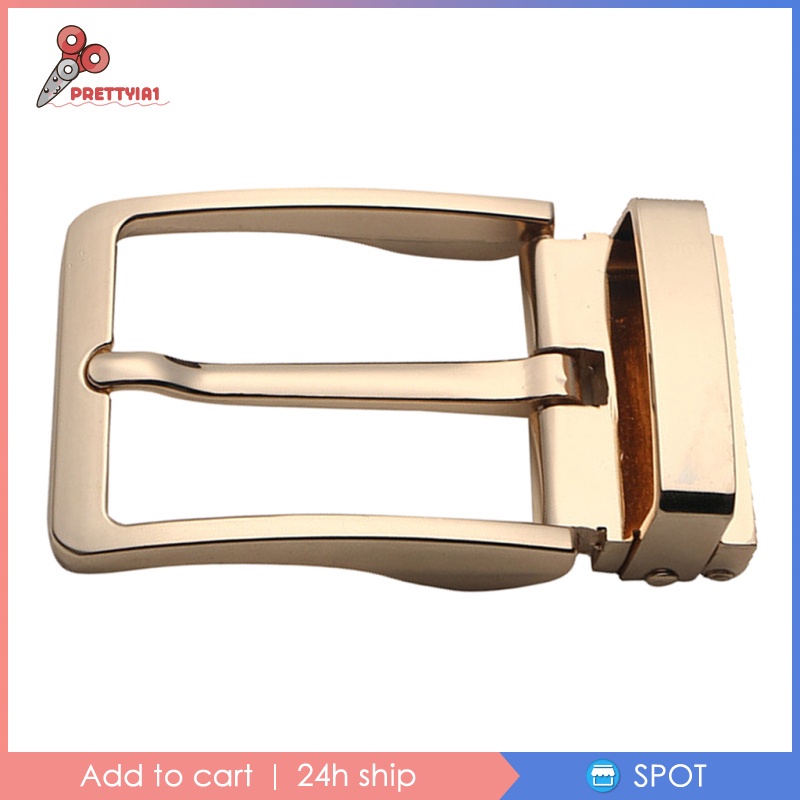 [Prettyia1] Thắt Lưng Da Khóa Kim Loại Hình Chữ Nhật Màu Vàng Kim Cho Doanh Nhân