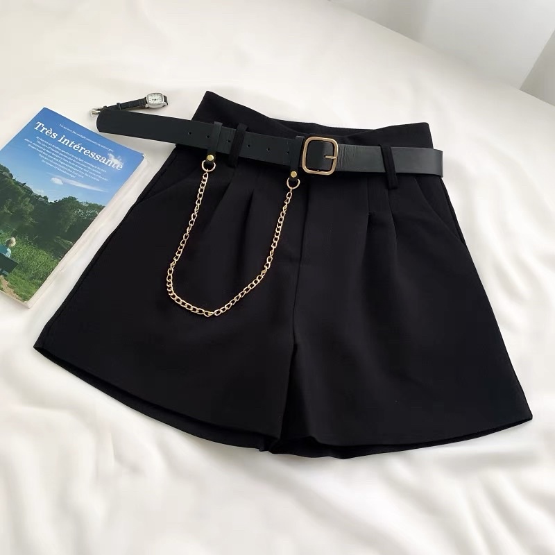 Quần Short Nữ Kèm Đai [ HÀNG CAO CẤP ] Quần Sooc Đùi Nữ Kèm Đai Sang Chảnh Chất Dày Dặn Mềm Mát -mã Sooc Kèm Đai