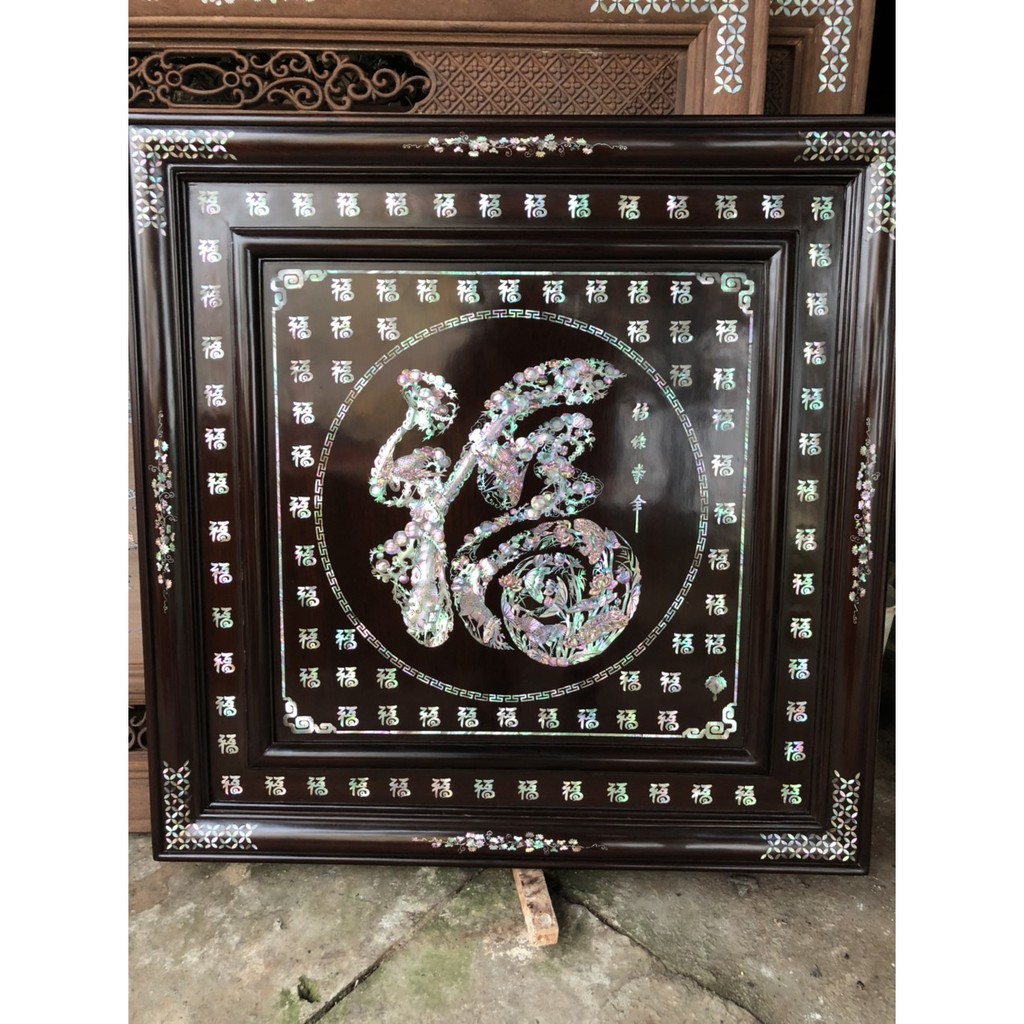 (tranh khảm gia truyền) Tranh bách phúc