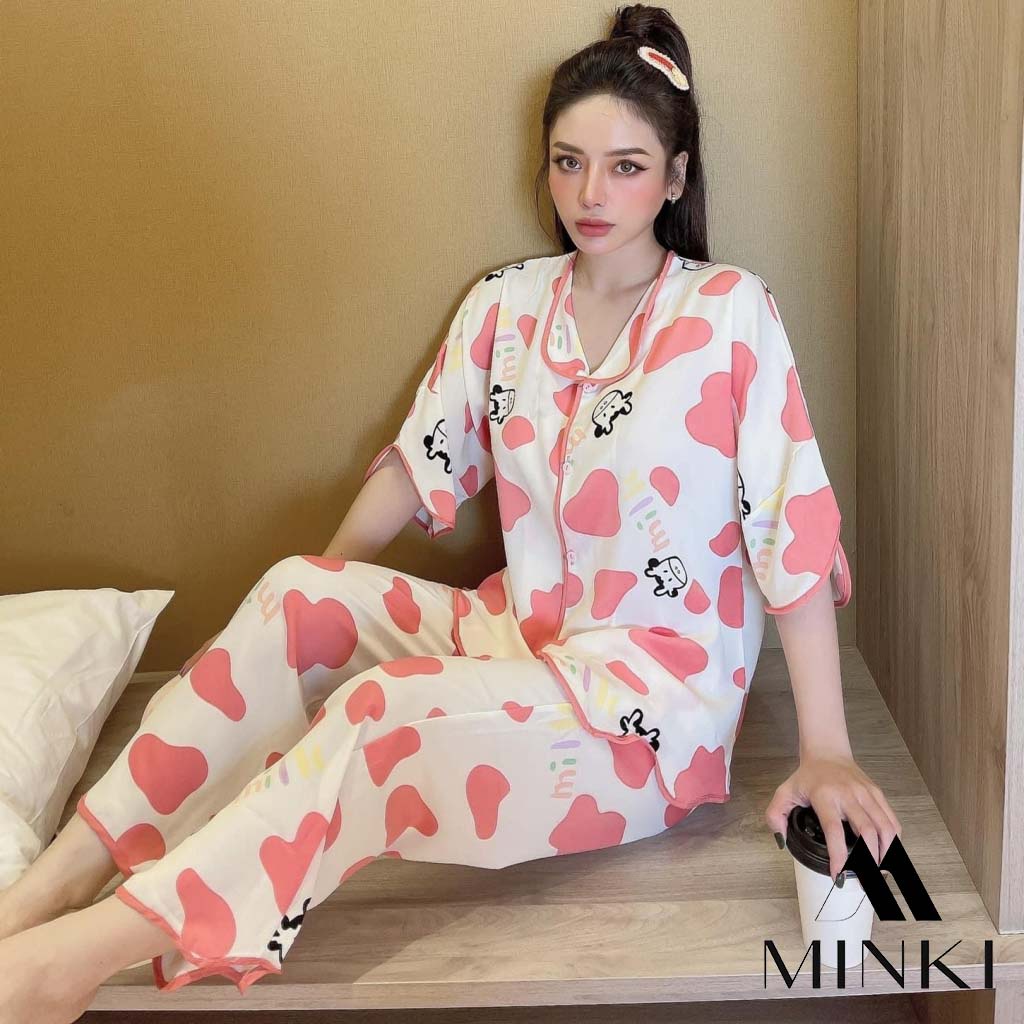 [NGỦ CAO CẤP] BỘ PYJAMA HỌA TIẾT CHỮ CÁI SIÊU ĐỘC - CHẤT LIỆU LATIN CAO CẤP - PHIÊN BẢN ĐÁNG YÊU