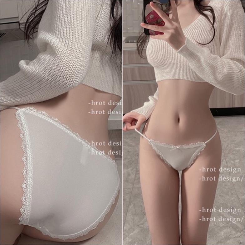 Sét 10 Quần lót nữ hai mảnh QL59 ❤  Combo 10 Quần Chíp thun lạnh 2 dây mảnh viền ren co dãn nhiều mát mịn cao cấp