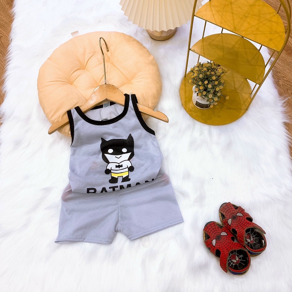 [XẢ HÀNG] Bộ Ba Lỗ Siêu Nhân Bé Trai Có Size Từ 7-19kg