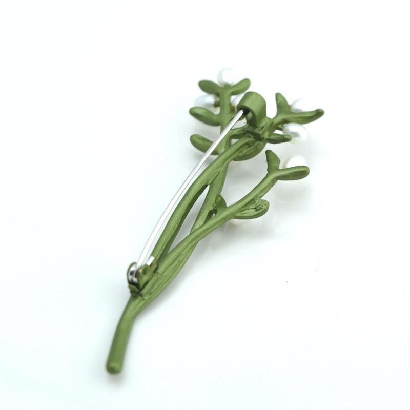 Cài áo thời trang cành hoa phối hạt 3D xinh xắn GC206