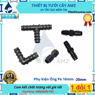 Nối ống pe 20mm - góc vuông - tê ống - bịt ống - ống LDPE 20mm