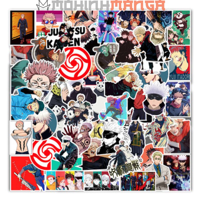 Sticker Jujutsu Kaisen- Manga Chú thuật hồi chiến - 20 tấm decal chống nước