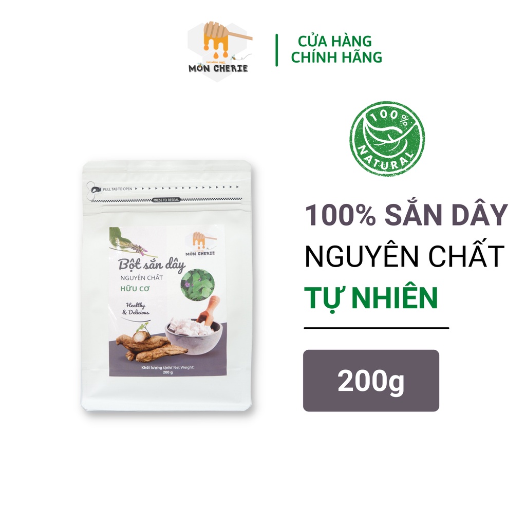 [200g] Bột Sắn Dây Nguyên Chất Mon Cherie Honey Loại Đặc Biệt Không Pha Trộn