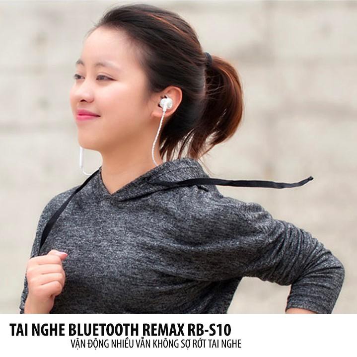 Tai nghe Bluetooth thể thao Remax RB-S10 choàng cổ 2 đầu hít nam châm