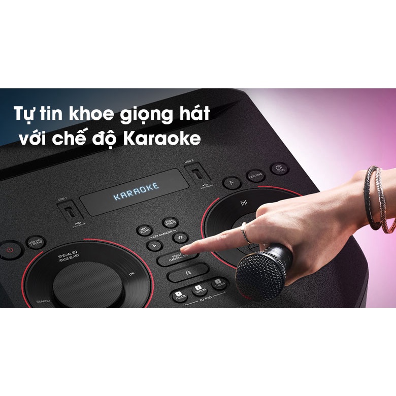 Loa kéo karaoke Bluetooth LG XBOOM RN7 - 500W Hàng Chính Hãng