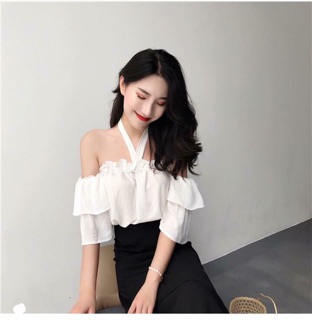 ÁO YẾM CỘT tay 2 tầng