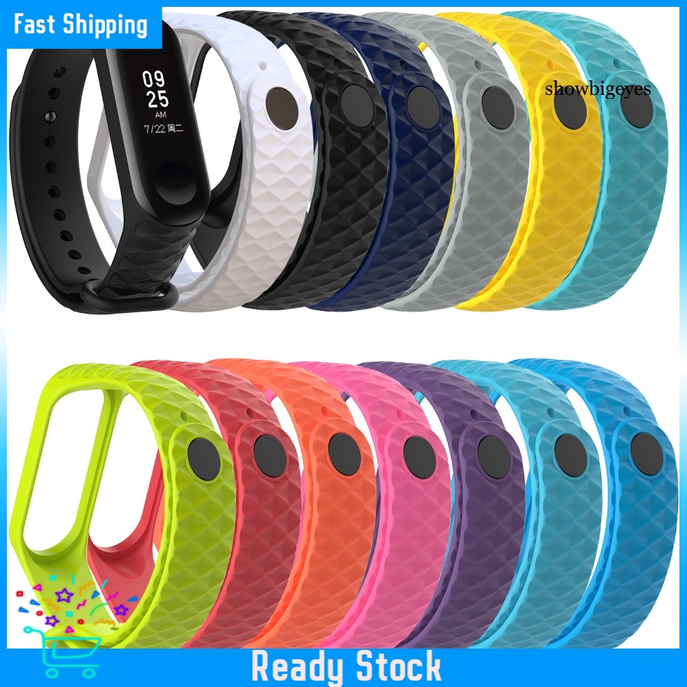 Dây Đeo Màu Trơn Cao Cấp Cho Xiaomi Mi Band 3 / 4