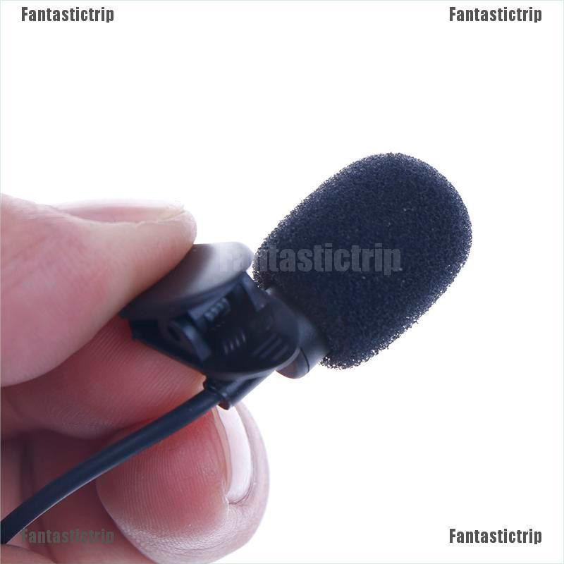 Fantastictrip 3.5mm Mini Studio Speech Mic Microphone Clip for PC Desktop Notebook 1.5M