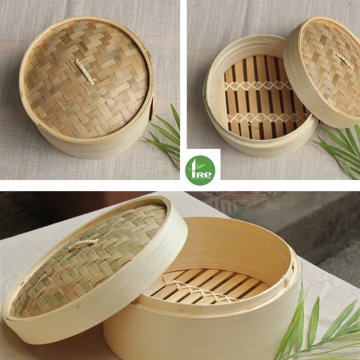 Xửng hấp tre/ Lồng hấp tre - D15/20/25/30cm - hấp bánh bao, hấp xôi, hấp củ quả