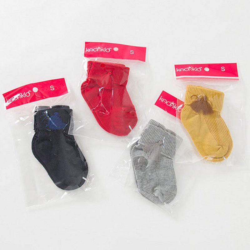 Cute Solid Warm Socks for Baby Girl Boy Anti-slip Socks