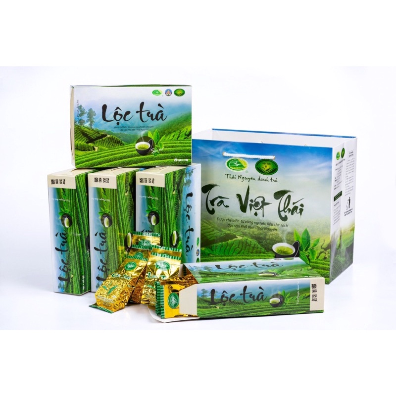 Lộc trà - Trà Việt Thái (Hộp giấy 200gr gồm 20 gói nhỏ bên trong, mỗi gói 10gr)