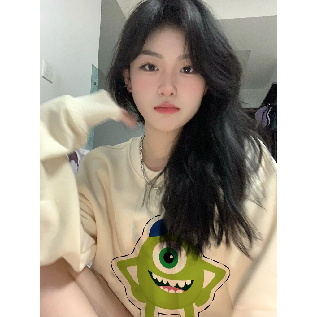 Áo sweater SELVZE in họa tiết cổ điển đường phố Mỹ cỡ lớn hợp thời trang chất lượng tốt