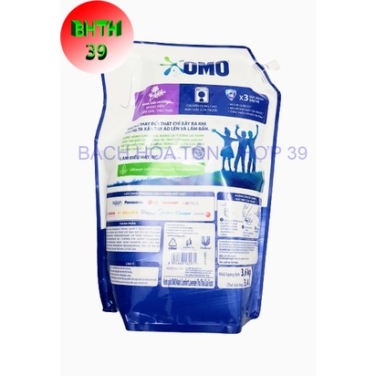 (Mẫu mới) Nước giặt OMO CỬA TRƯỚC + COMFORT TÚI 3.6KG