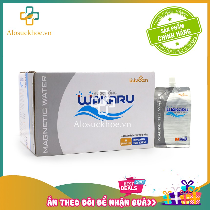 [CHÍNH HÃNG] WAKARU - Nước Uống Năng Lượng Từ Trường Nhật Bản Tăng Cường Miễn Dịch, Đào Thải Độc Tố (Gói 500ml)