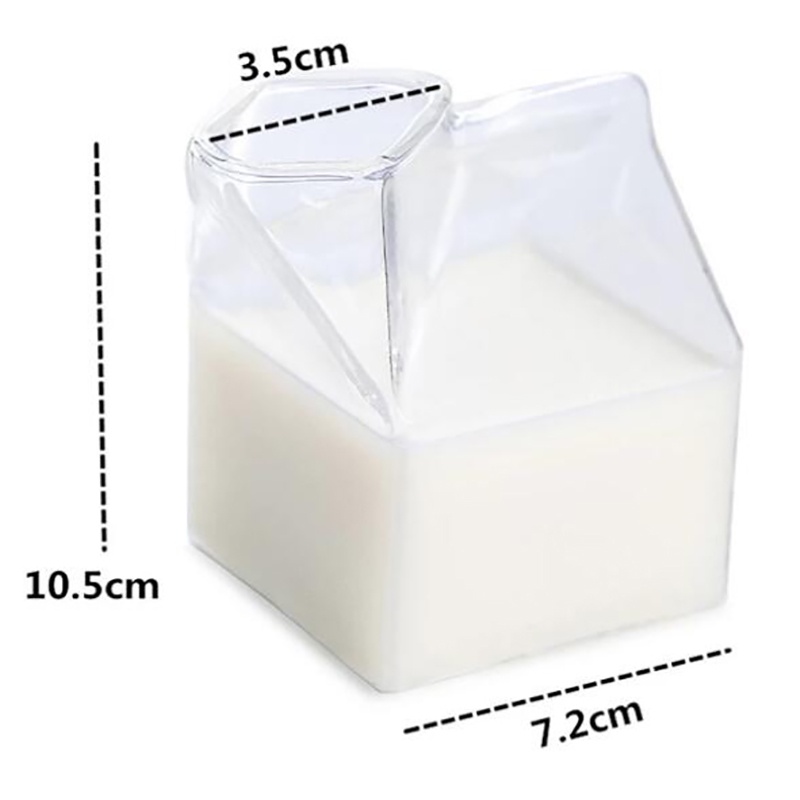 Hộp Thủy Tinh mini Đựng Ly Sữa / Sữa Sáng Tạo