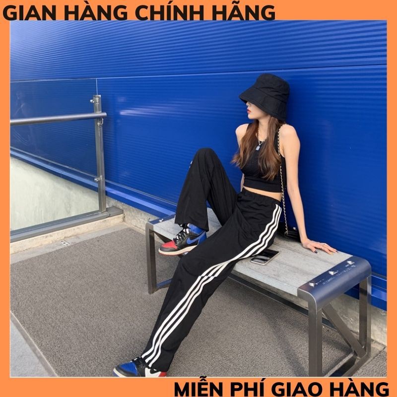 Quần3Sọc Nam Nữ , quần thể thao ống suông chất thun co dãn thoải mái ,quần unisex phong cách hàn quốc XƯỞNG MAY TIT COJ2