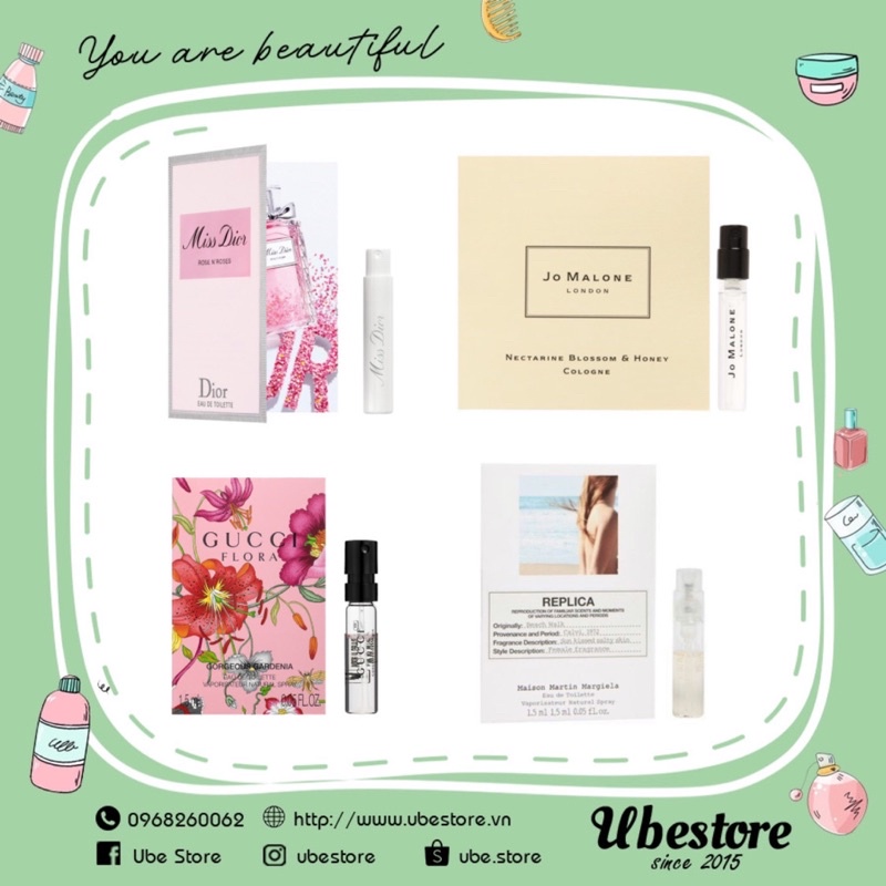 VIAL NƯỚC HOA DIOR - GUCCI - JO MALONE - MAISON MARGIELA