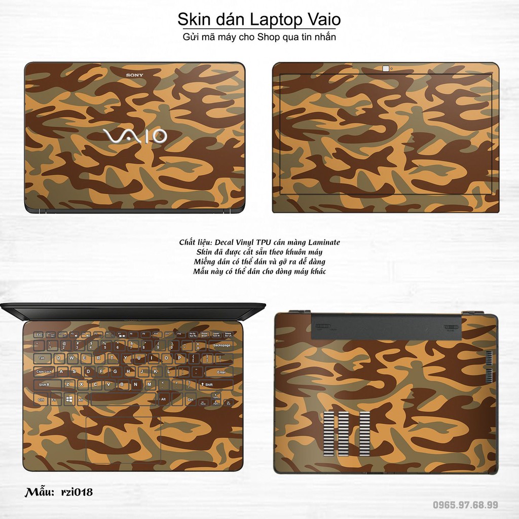 Skin dán Laptop Sony Vaio in hình rằn ri _nhiều mẫu 3 (inbox mã máy cho Shop)