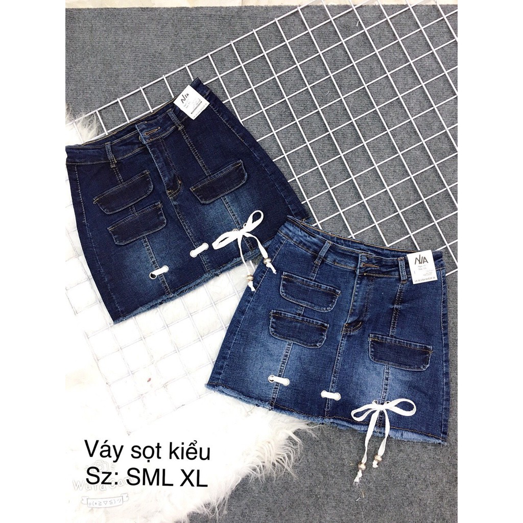 4 Chân váy jeans short kiểu - VSSXL74 [Chuyên sỉ]