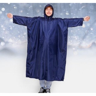 Áo mưa vải dù xẻ tà cánh dơi dài 1m4 chống thấm cao cấp