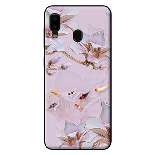 Ốp Lưng Samsung A20 - Tranh Hoa Và Cá