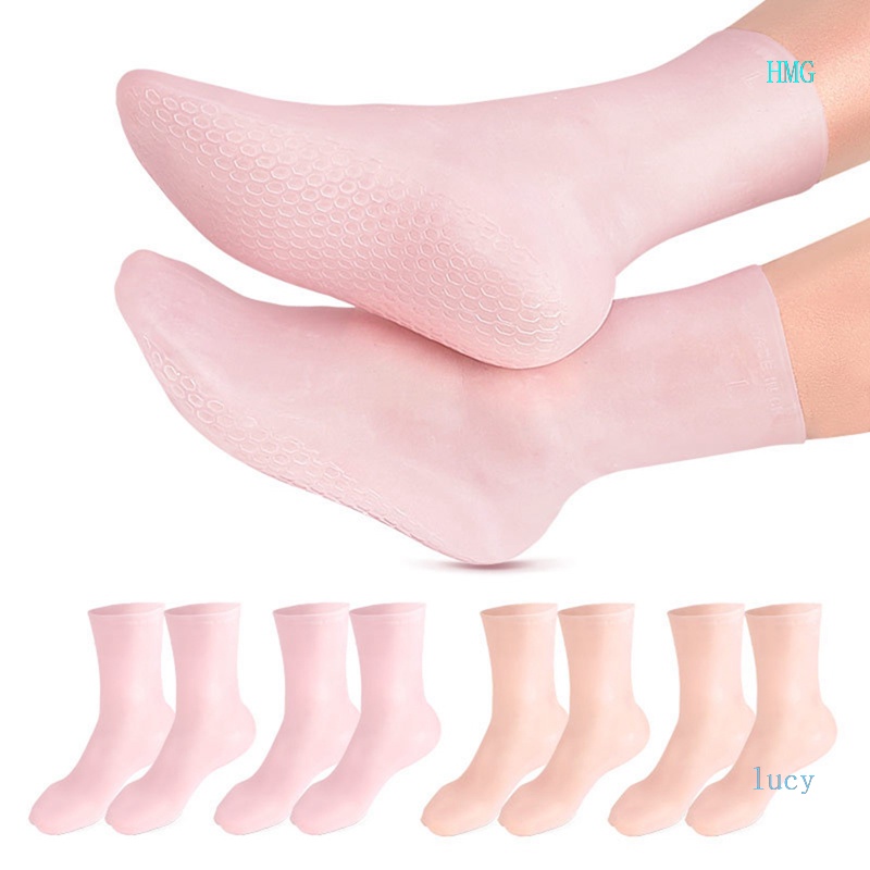 1 Cặp Vớ Silicone Gel Dưỡng Ẩm Chống Nứt Nẻ Chăm Sóc Bàn Chân