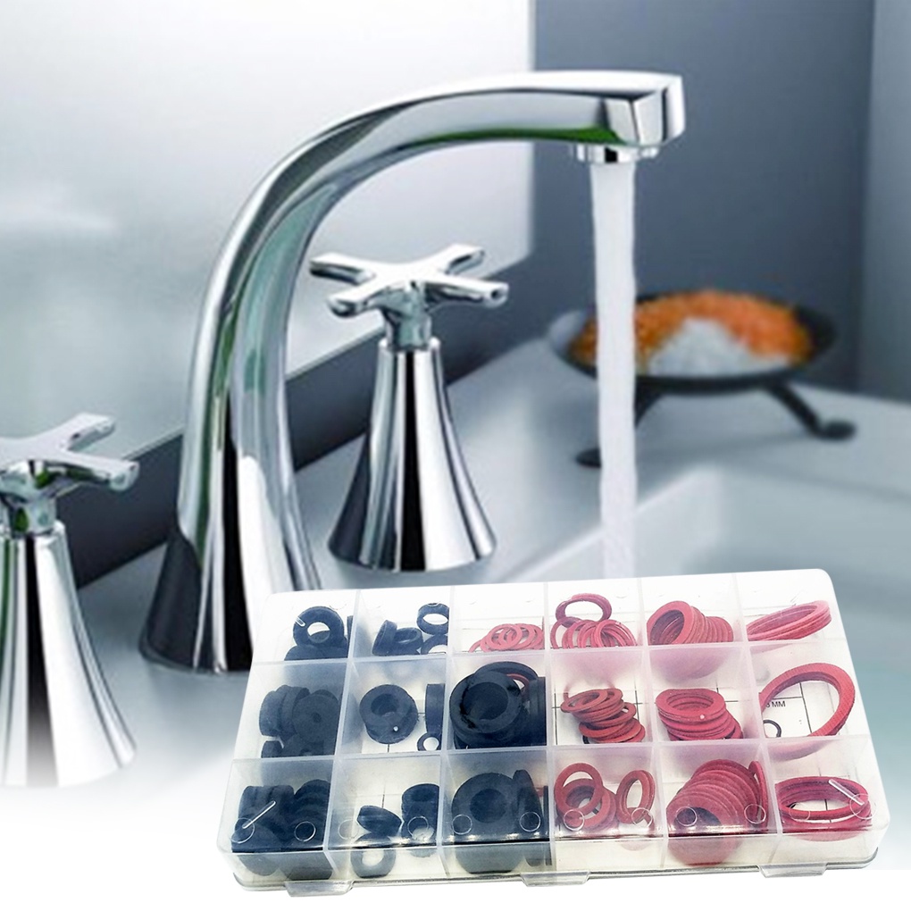 [Coco] 141-Piece Faucet Washer Assortment Kit 18 Different Assorted Sizes O-ring Seal Silicone Gaskets