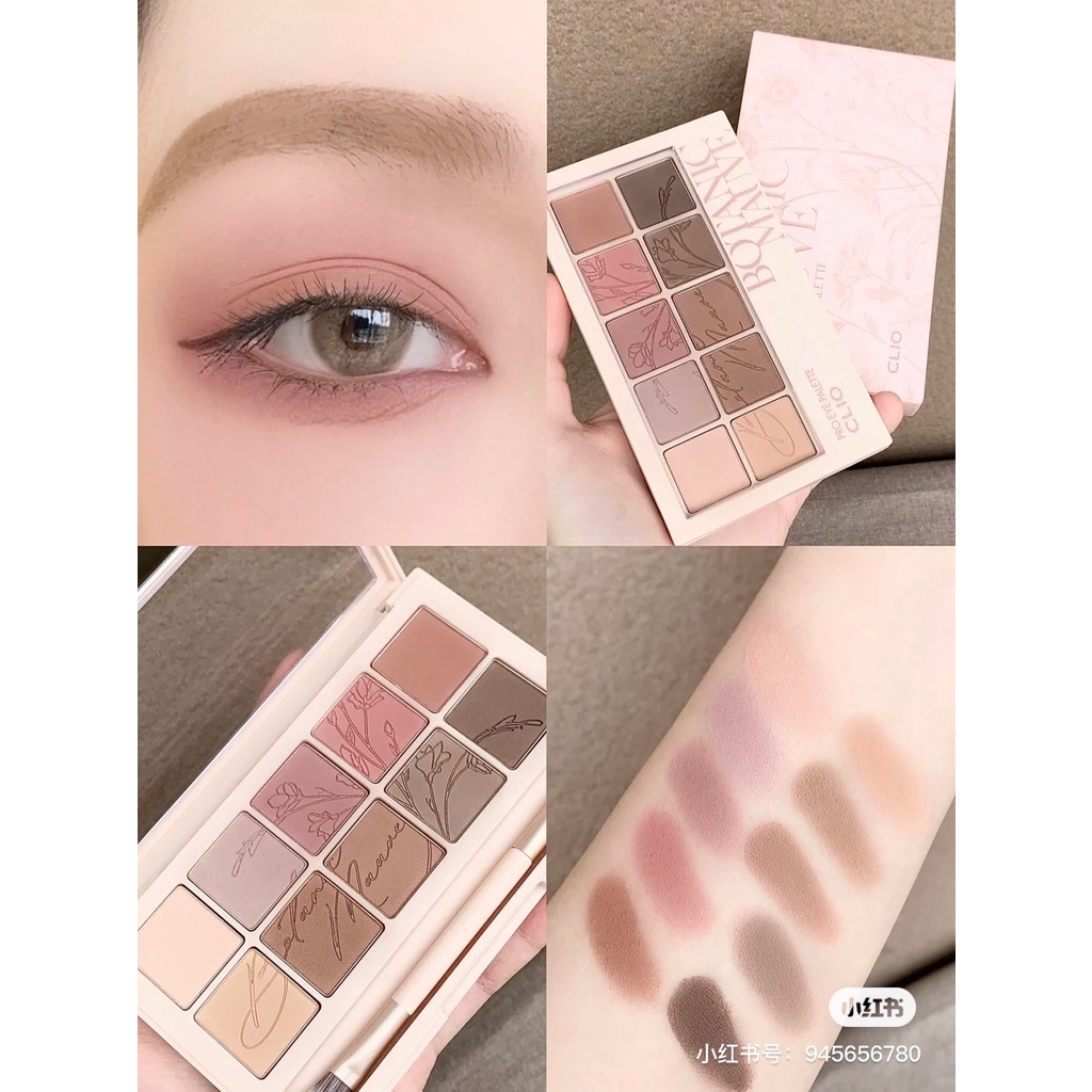 [ĐỦ BILL | Clio ] Bảng mắt 10 ô Pro Eye Palette màu 08 Into the Lace và 09 Botanic Mauve | BigBuy360 - bigbuy360.vn