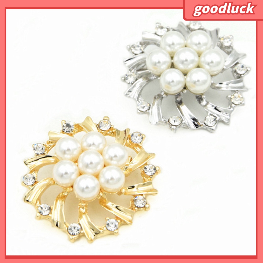 Ghim Cài Áo Hình Hoa Đính Đá Và Ngọc Trai Giả Thời Trang Cho Nữ